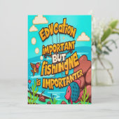 Die Bedeutung von Fischerei und Bildung Einladung (Stehend Vorderseite)