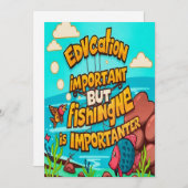 Die Bedeutung von Fischerei und Bildung Einladung (Vorne/Hinten)
