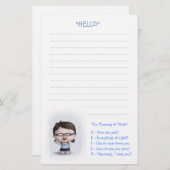 Die Bedeutung von "hallo " Briefpapier (Vorne/Hinten)