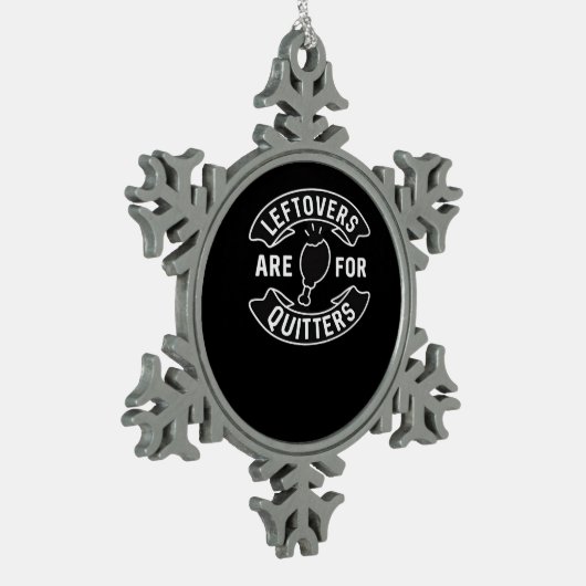 Die Bedienelemente sind für Quitters essenziell mi Schneeflocken Zinn-Ornament (Links)