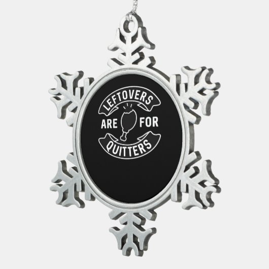 Die Bedienelemente sind für Quitters essenziell mi Schneeflocken Zinn-Ornament (Rechts)