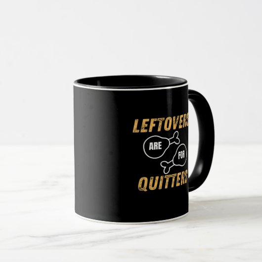Die Bedienelemente sind für Quitters Retro Graphic Tasse (VorderseiteRechts)