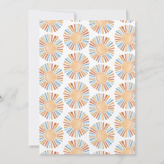 Die bedienerfreundliche Sunshine Baby Dusche lädt Einladung (Rückseite)