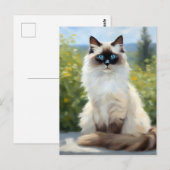 Die beeindruckende Ruhe der Ragdoll Postkarte (Vorne/Hinten)