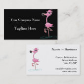 Die beeindruckenden rosa Flamingo-Visitenkarten Visitenkarte (Vorne/Hinten)