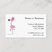 Die beeindruckenden rosa Flamingo-Visitenkarten Visitenkarte (Rückseite)