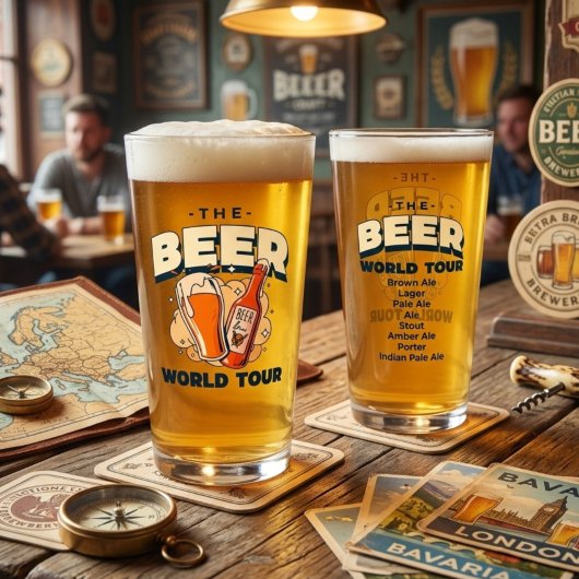 Die Beer World Tour Pint Glas