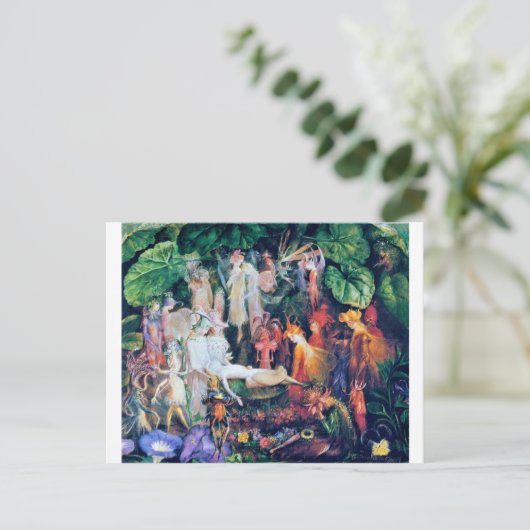 Die Beerdigung der Märchen, John Anster Fitzgerald Postkarte (Stehend Vorderseite)