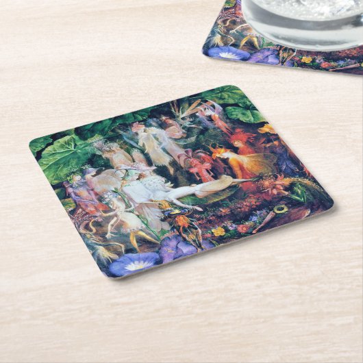 Die Beerdigung der Märchen, John Anster Fitzgerald Rechteckiger Pappuntersetzer (angewinkelt)