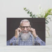 Die Beerdigung des modernen Fotos feiern Einladung (Stehend Vorderseite)