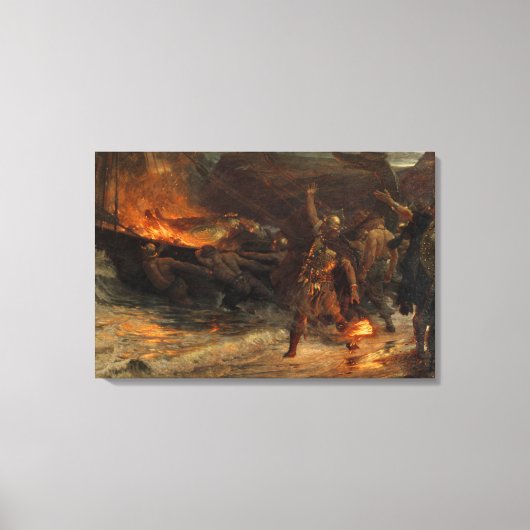 Die Beerdigung eines Wikinger Franks Dicksee 1893 Leinwanddruck (Vorderseite)