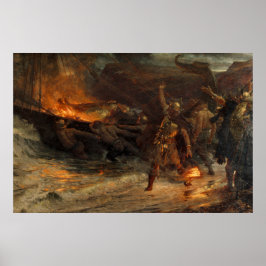 Die Beerdigung eines Wikinger Franks Dicksee 1893 Poster