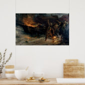 Die Beerdigung eines Wikings durch Frank Bernard D Poster (Küche)