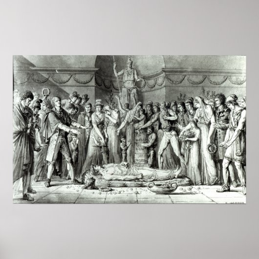 Die Beerdigung von Jean Paul Marat Poster (Vorne)