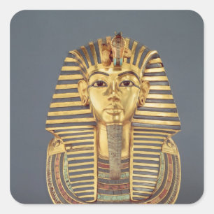 Die Begräbnismaske von Tutankhamun Quadratischer Aufkleber