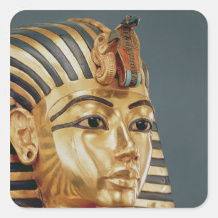 Die Begräbnismaske von Tutankhamun Quadratischer Aufkleber