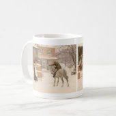 Die Begrüßung des Postboten von Robert Walker Macb Kaffeetasse (Vorderseite Links)
