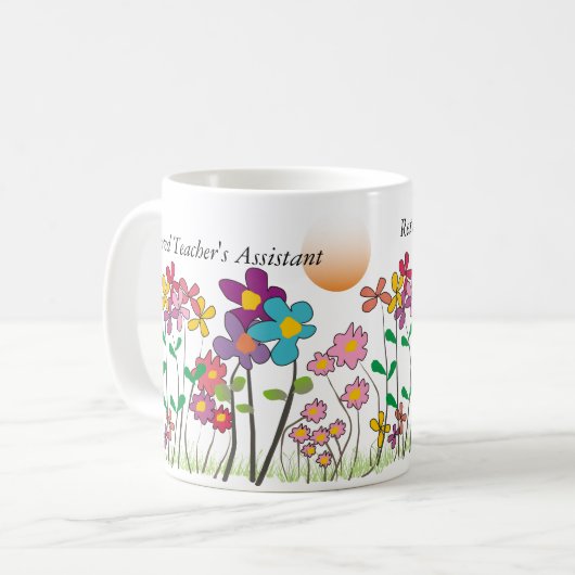 Die behilfliche Tassen-künstlerische Blumen des Kaffeetasse (Vorderseite Links)