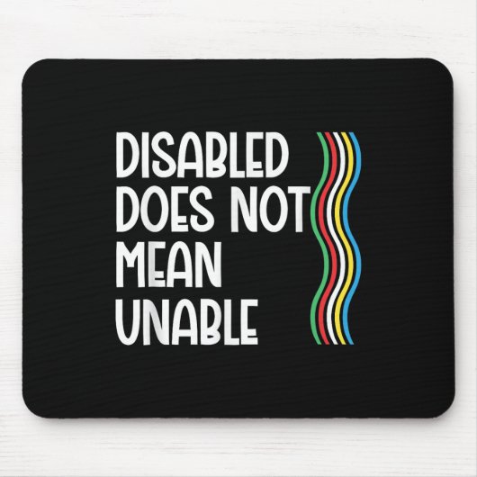 Die Behinderung ist nicht gleich dem Privileg der Mousepad (Vorne)