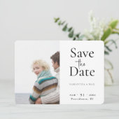 Die beiden Fotos Hochzeit retten das Datum Save The Date (Stehend Vorderseite)