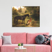 Die beiden Freunde Leinwanddruck (Insitu (Wohnzimmer))