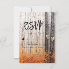 Die beiden Liebhaber der ersten Bäume fallen Wald RSVP Karte