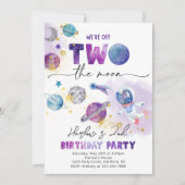 Die beiden Mond-Einladung für Mädchen | Platzeinla Einladung (Vorderseite)