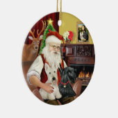 Die beiden schottischen Terrier des Weihnachtsmann Keramik Ornament (Rechts)