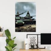 Die beiden Tanks | AI Art Poster (Heimbüro)