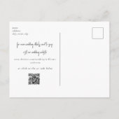 Die beiden US-Fotos Moderner QR-Code Save the Date Postkarte (Rückseite)
