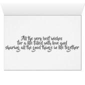 ***DIE BEIDEN WERDEN EINS*** WEDDING DAY WISHES (Innenansicht Horizontal (Unten))