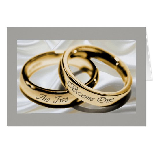 ***DIE BEIDEN WERDEN EINS*** WEDDING DAY WISHES (Vorderseite (Horizontal))