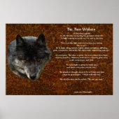 Die beiden WOLVES CHEROKEE TALE Art Poster (Vorne)