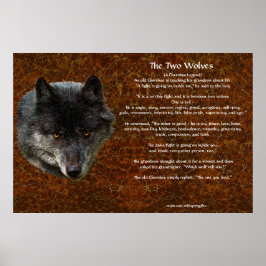 Die beiden WOLVES CHEROKEE TALE Art Poster