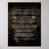 Die beiden WOLVES CHEROKEE TALE Indianerdrucke Poster (Vorne)