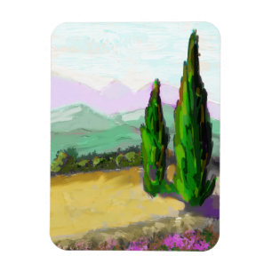 Die beiden Zypressen in der Provence, Vaucluse. Magnet