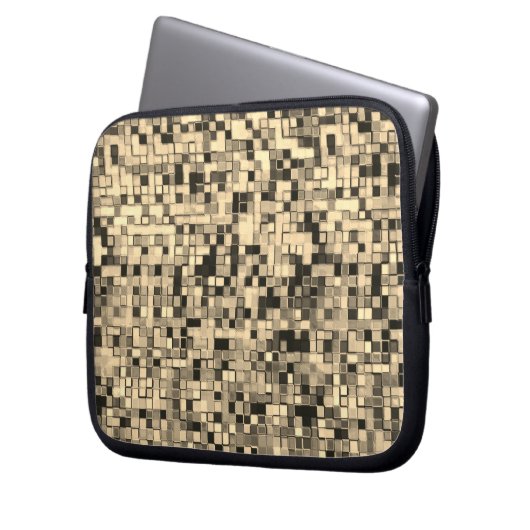 Die beige oder goldfarbenen Fliesen sind in Grautö Laptopschutzhülle (Vorderseite Links)