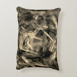 Die beigefarbenen Quadrate mit Pinselstrichen Dekokissen