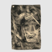 Die beigefarbenen Quadrate mit Pinselstrichen Golfhandtuch (Vorderseite)