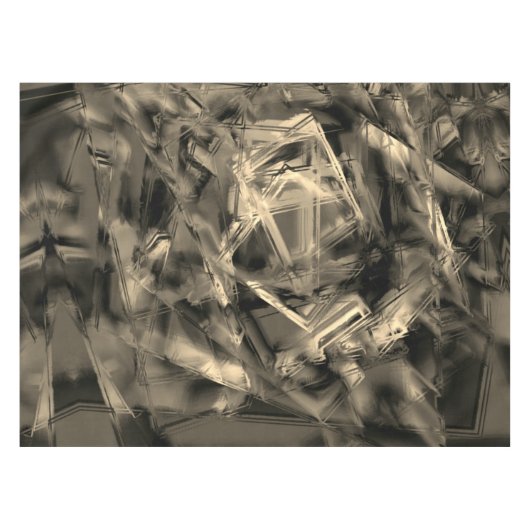 Die beigefarbenen Quadrate mit Pinselstrichen Tischdecke (Vorderseite (Horizontal))