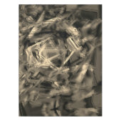 Die beigefarbenen Quadrate mit Pinselstrichen Tischdecke (Vorderseite)