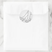 die Beine einer Frau mit hohen Absätzen Runder Aufkleber (Tasche)