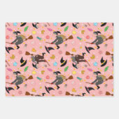 Die Bejana kommt nachts mit dem Besenmuster Geschenkpapier Set (Vorderseite 2)