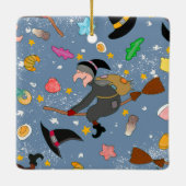 Die Bejana kommt nachts mit dem Besenmuster Keramikornament (Rückseite)