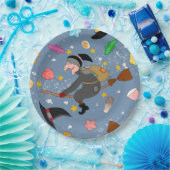 Die Bejana kommt nachts mit dem Besenmuster Pappteller (Party)