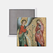 Die Bekanntmachung, c.1330 (Öl auf Tafel) Magnet (Vorderseite/Rückseite)