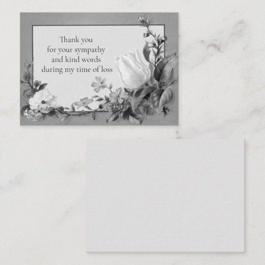 Die beklagende Blume Dankeschön Karte (Vorne/Hinten)