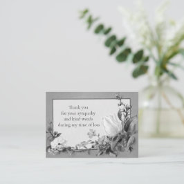 Die beklagende Blume Dankeschön Karte