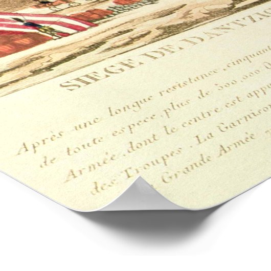 Die Belagerung Danzigs Poster (Ecke)