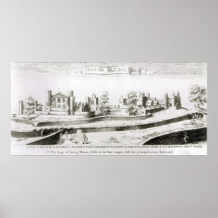 Die Belagerung des Basierens von Haus, 1645 Poster